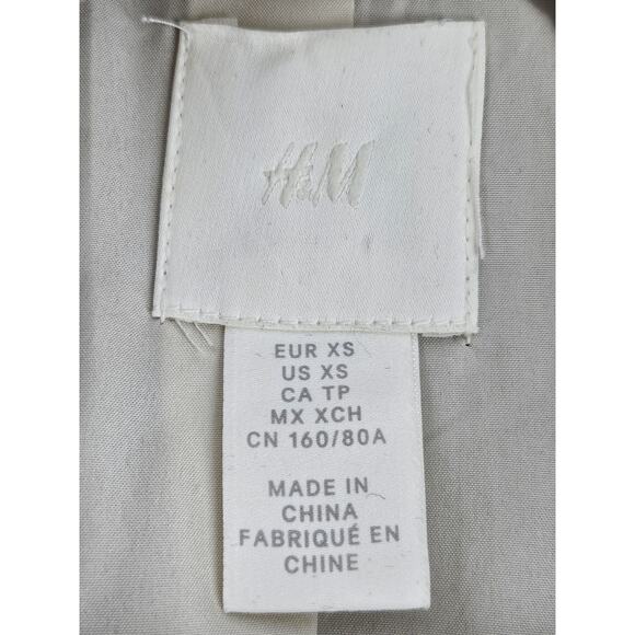 H&M WOMEN'S TAILORED BROWN PLAID LONG SLEEVE BLAZER SIZE X-SMALL - Picture 7 of 12